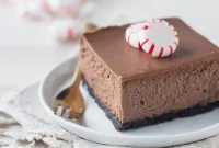 Peppermint Bark Cheesecake Bars