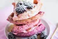 Sunset Hues Waffles with Blackberry and Beet