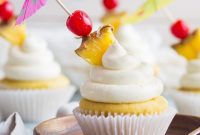 Island Breeze Pina Colada Cupcakes