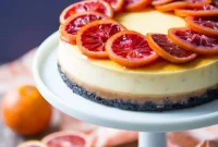 Zesty Blood Orange Cheesecake
