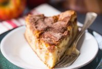 Golden Apple Cake with Brown Butter Cream Cheese Swirl