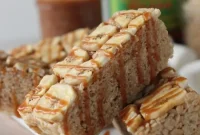 Rum Caramel Banana Krispie Bars