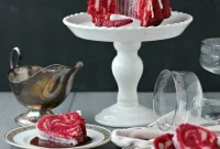 Dramatic Red Velvet Zebra Bundt