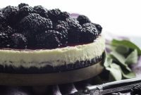 Blackberry Chevre Bliss Cheesecake
