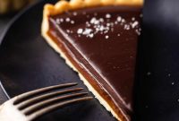 Golden Salted Caramel Chocolate Tart
