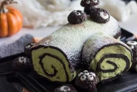 Ghastly Green Tea Chocolate Roll