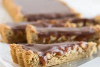 Decadent Snickers Blondie Tart