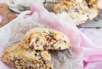 Cozy Living Room Delights Dark Chocolate Raspberry Ripple Scones and a Giveaway