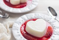 Velvety Coconut White Chocolate Panna Cotta with a Blood Orange Bloom