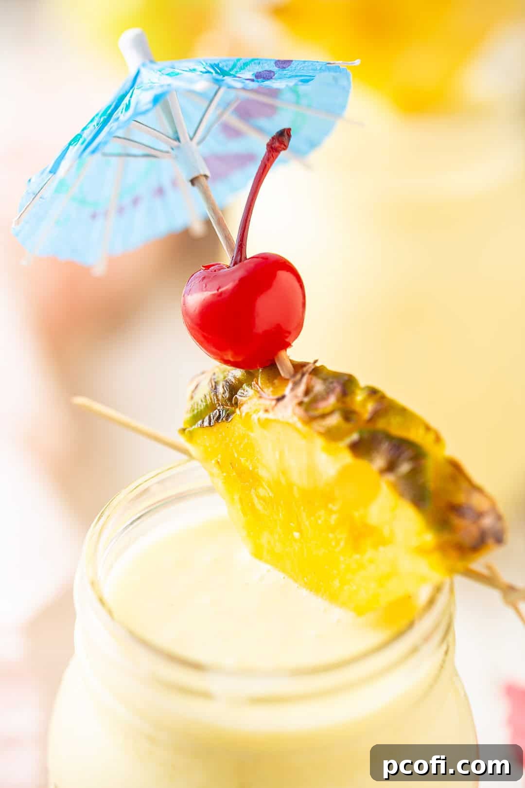 How to make a pina colada with real fruit.