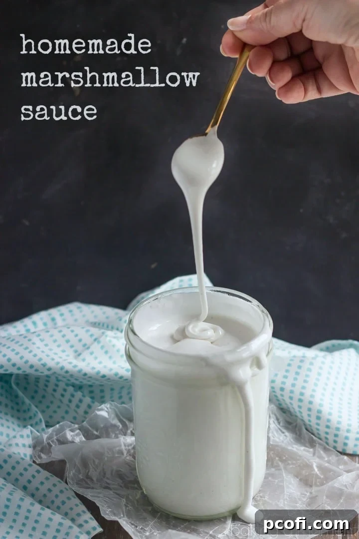 Homemade Marshmallow Sauce - so easy to make and so versatile!