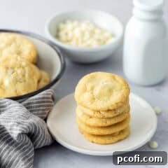 Close up of White Chocolate Macadamia Nut Cookies Recipe