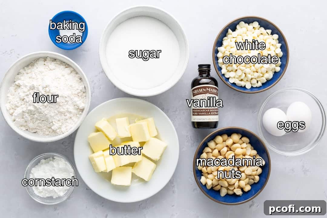 Ingredients for cookies