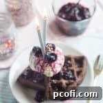 Black Forest Waffle Sundaes