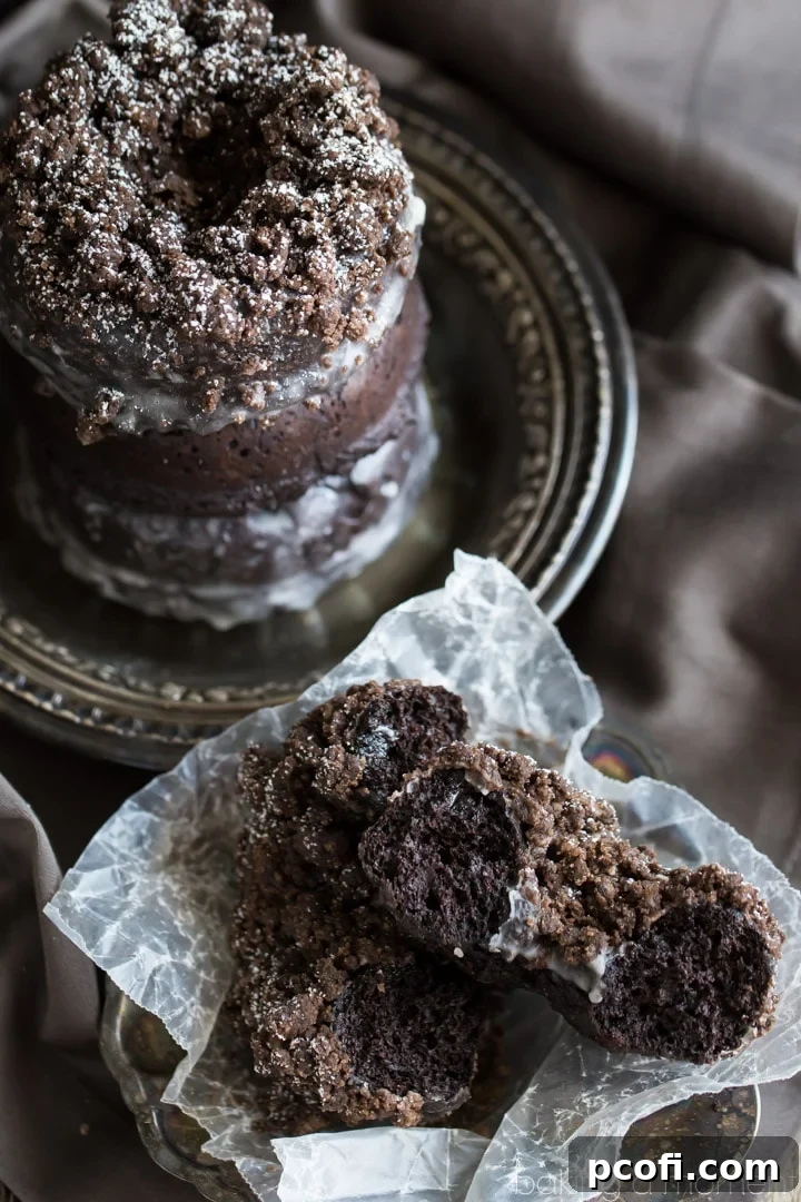 The most chocolate-y baked donuts ever! I loved the crumb version but the glazed was really good too, and so was the plain chocolate!