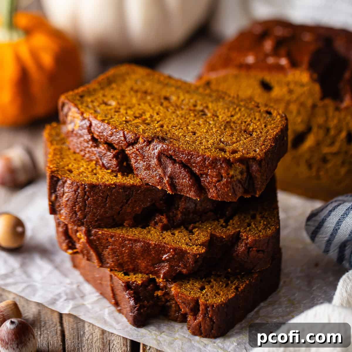 Moist Pumpkin Bread Recipe, a classic fall treat.