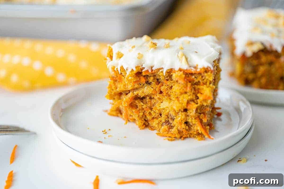 Fully Loaded Carrot Cake with cream cheese frosting, a hearty and popular choice.