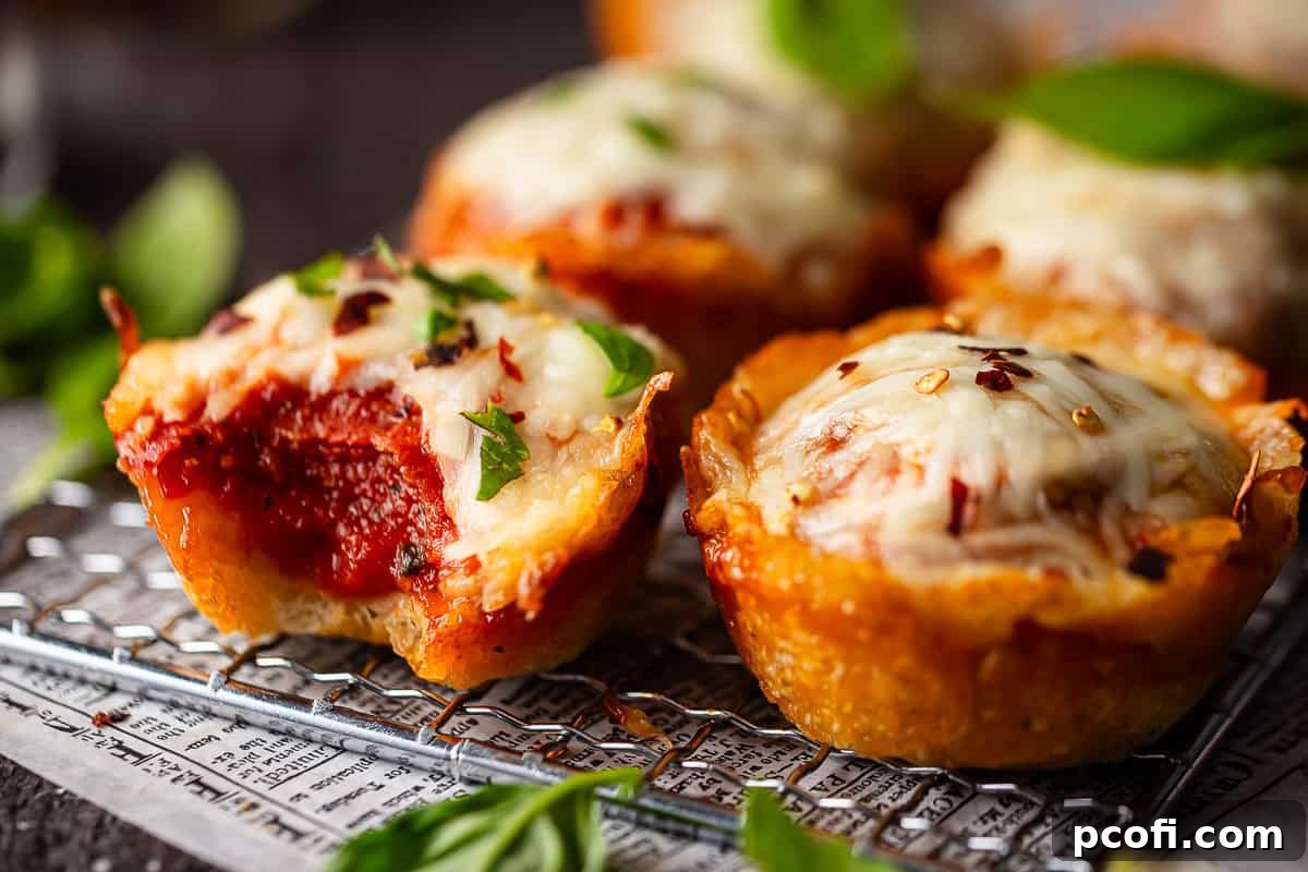 Pizza puffs Little Caesars copycat recipe with homemade dough and sauce.