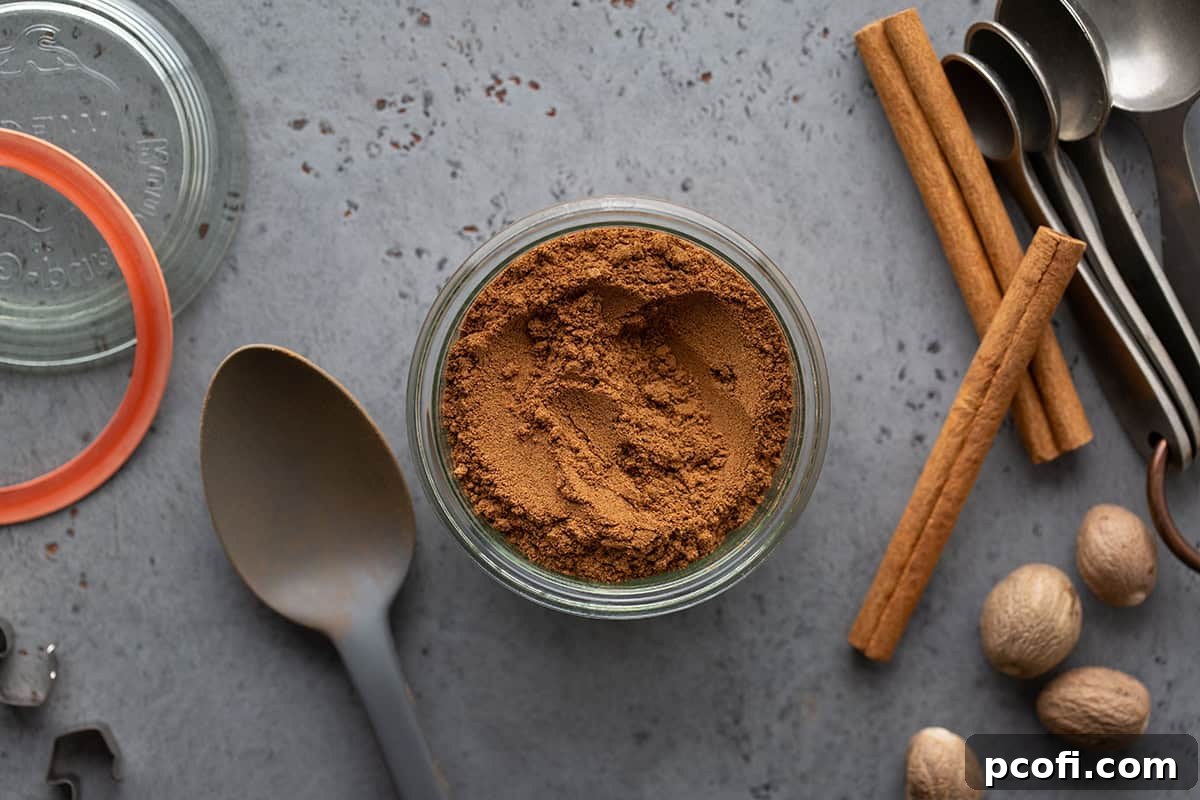 Freshly made spice blend in a small glass jar, ready for the pantry