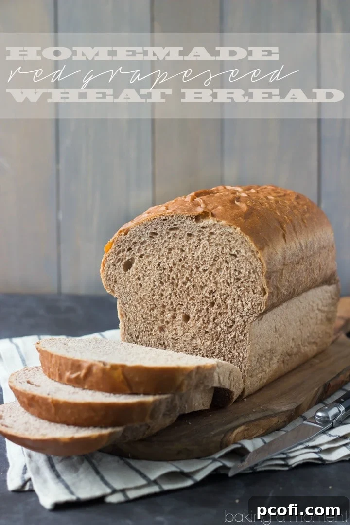My family adores this Red Grapeseed Wheat Bread. It's our new favorite homemade sandwich bread, made with sustainably sourced White Lily flour. #homemadebread #whitelily