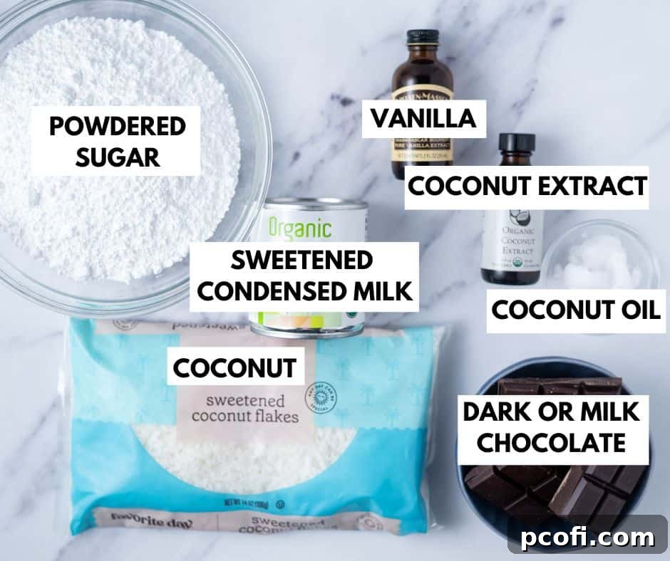 ingredients needed for coconut eggs