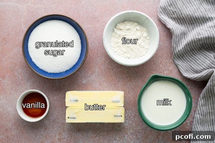 Ingredients for Ermine Frosting