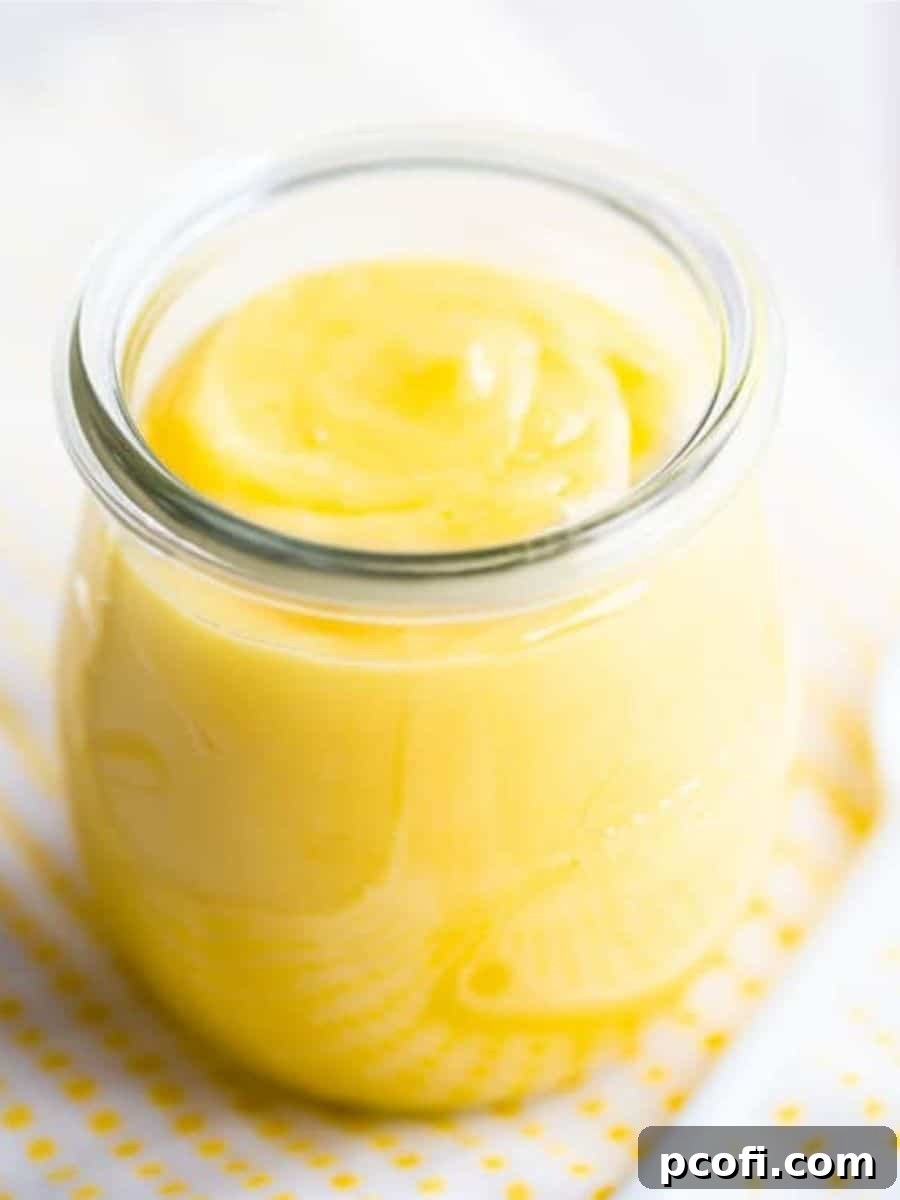 lemon curd in glass jar