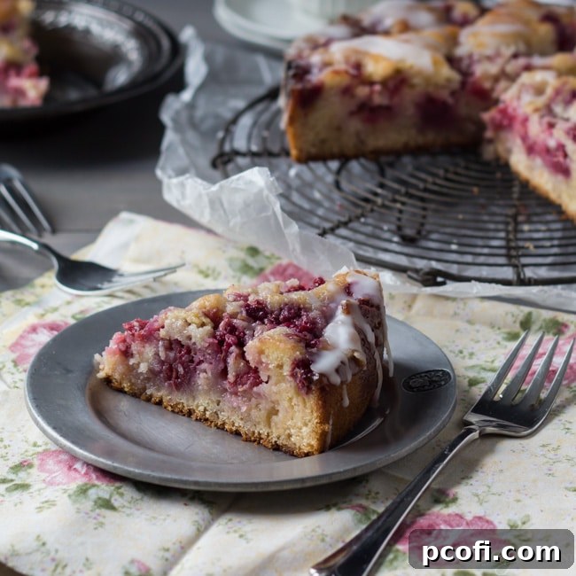 Raspberry Lemon Sweet Roll Cake