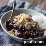 No-Bake Cherry Crumble, a delightful and easy summer dessert.