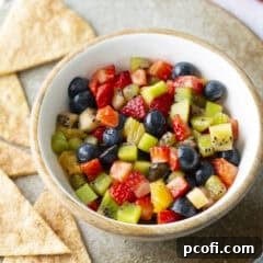 Fruit salsa in a bowl