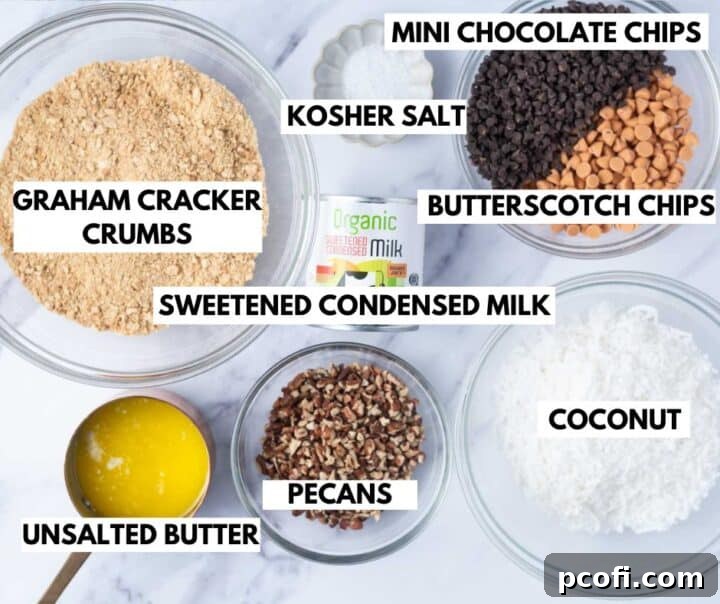 ingredients needed for 7 layer bars