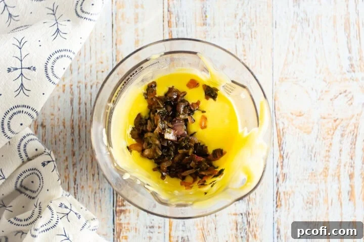 Shallot and tarragon mixture before being stirred into the bearnaise sauce.