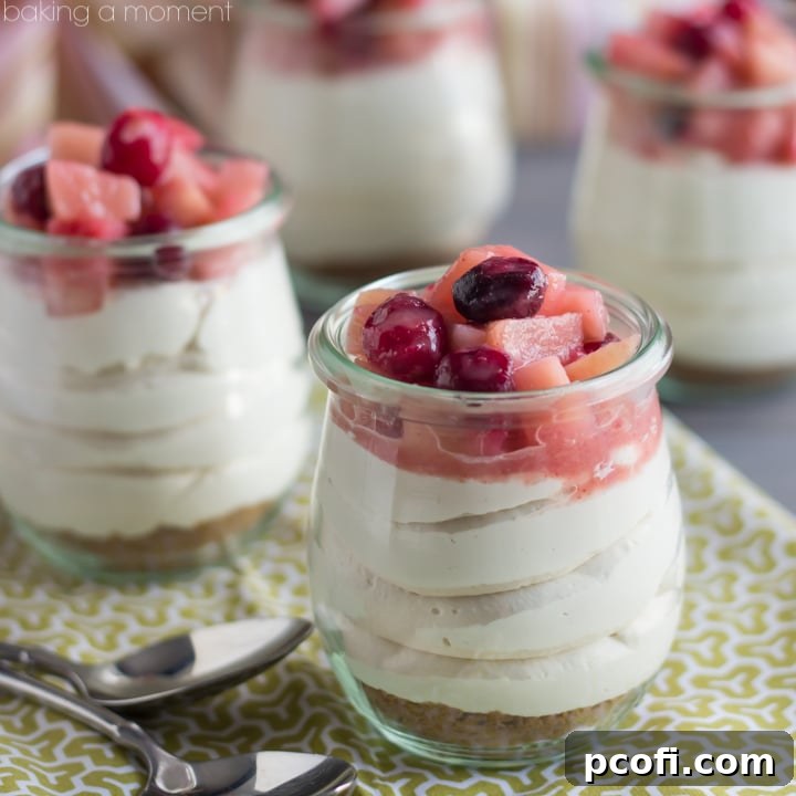 No Bake Brown Sugar Cheesecake with Spiced Pears