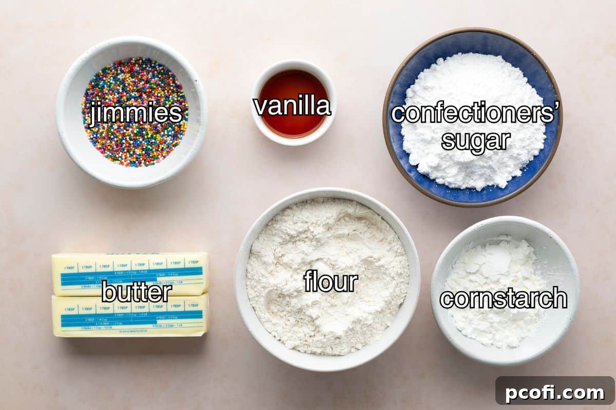 Whipped shortbread ingredients
