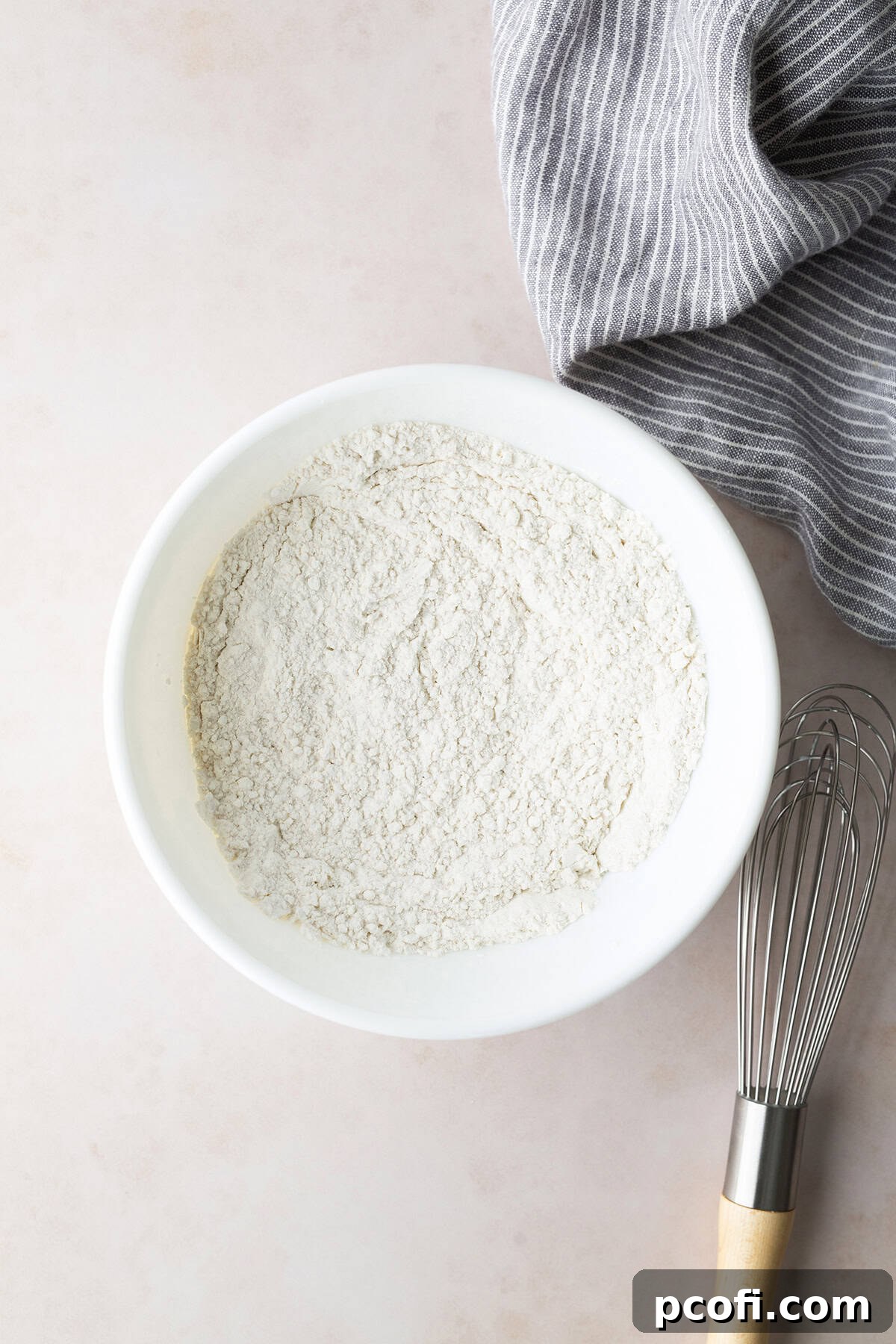 Dry ingredients in a bowl