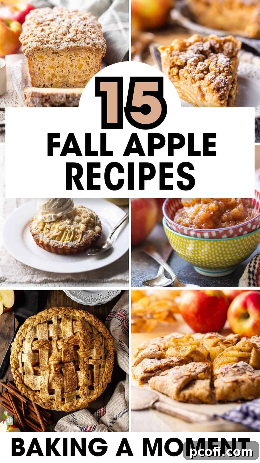 A vibrant display of fall apple recipes, showcasing a variety of baked goods with fresh apples in the background.