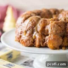Homemade Monkey Bread Recipe - a sweet, pull-apart bread with a sticky glaze.