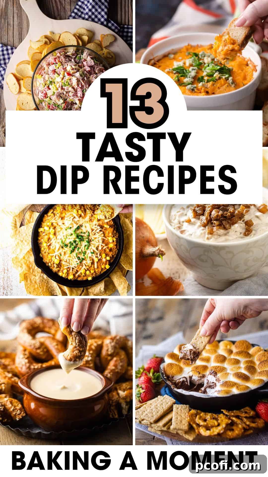 Assorted dips laid out on a serving table, ready for a party.