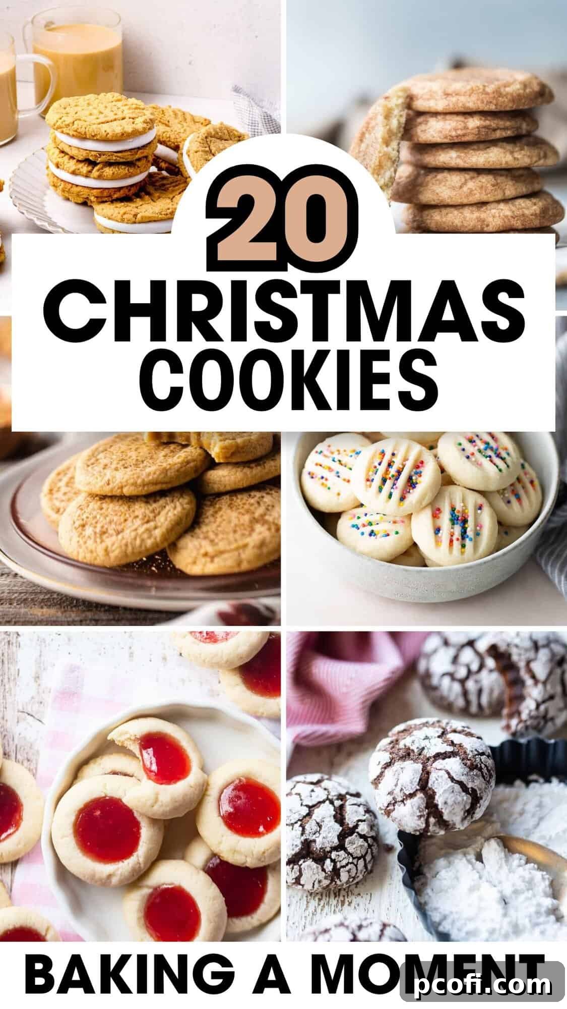 A beautifully arranged spread of various Christmas cookies, showcasing an inviting array of holiday treats ready for sharing.