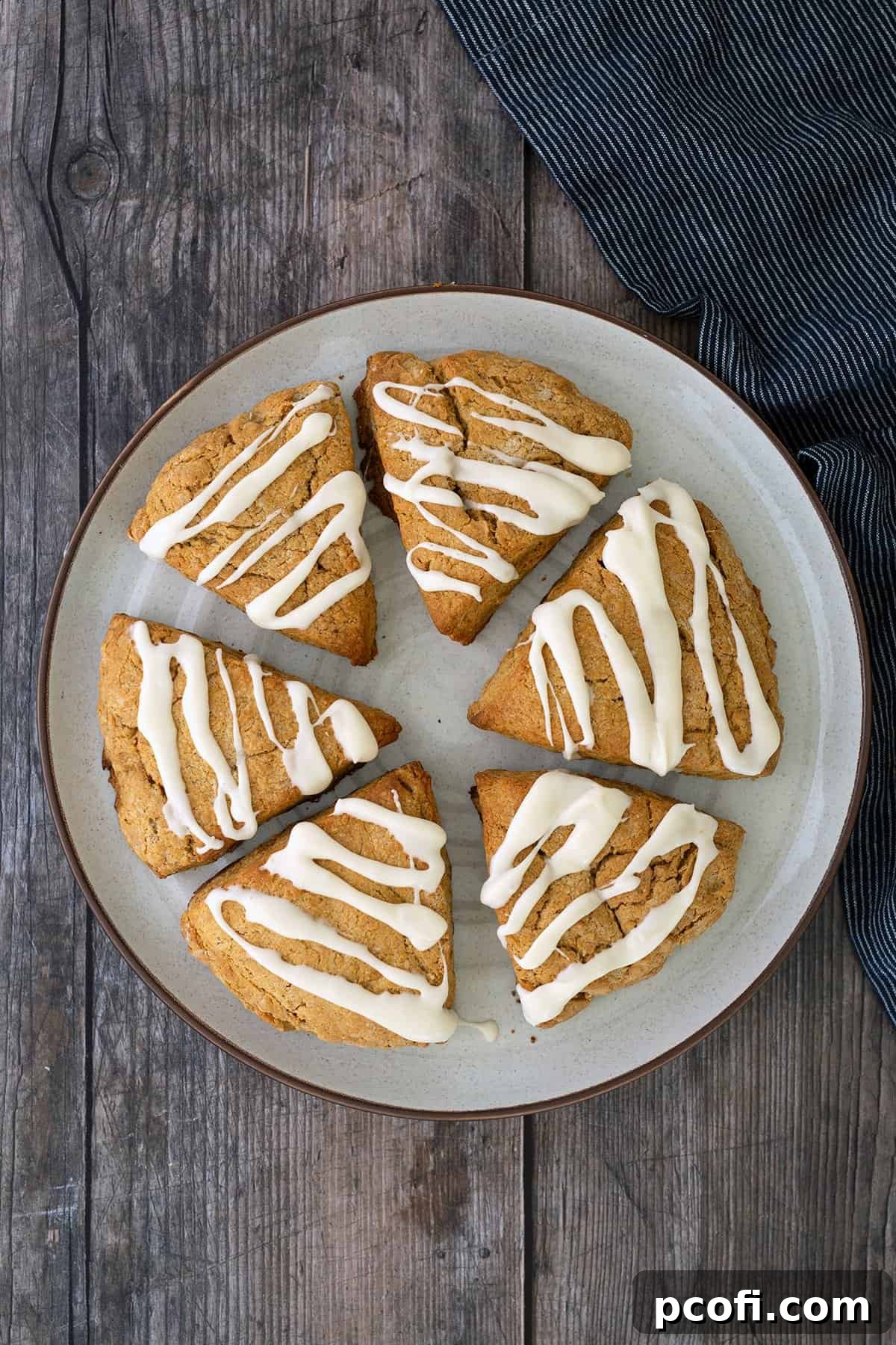 Gingerbread scones on a plate