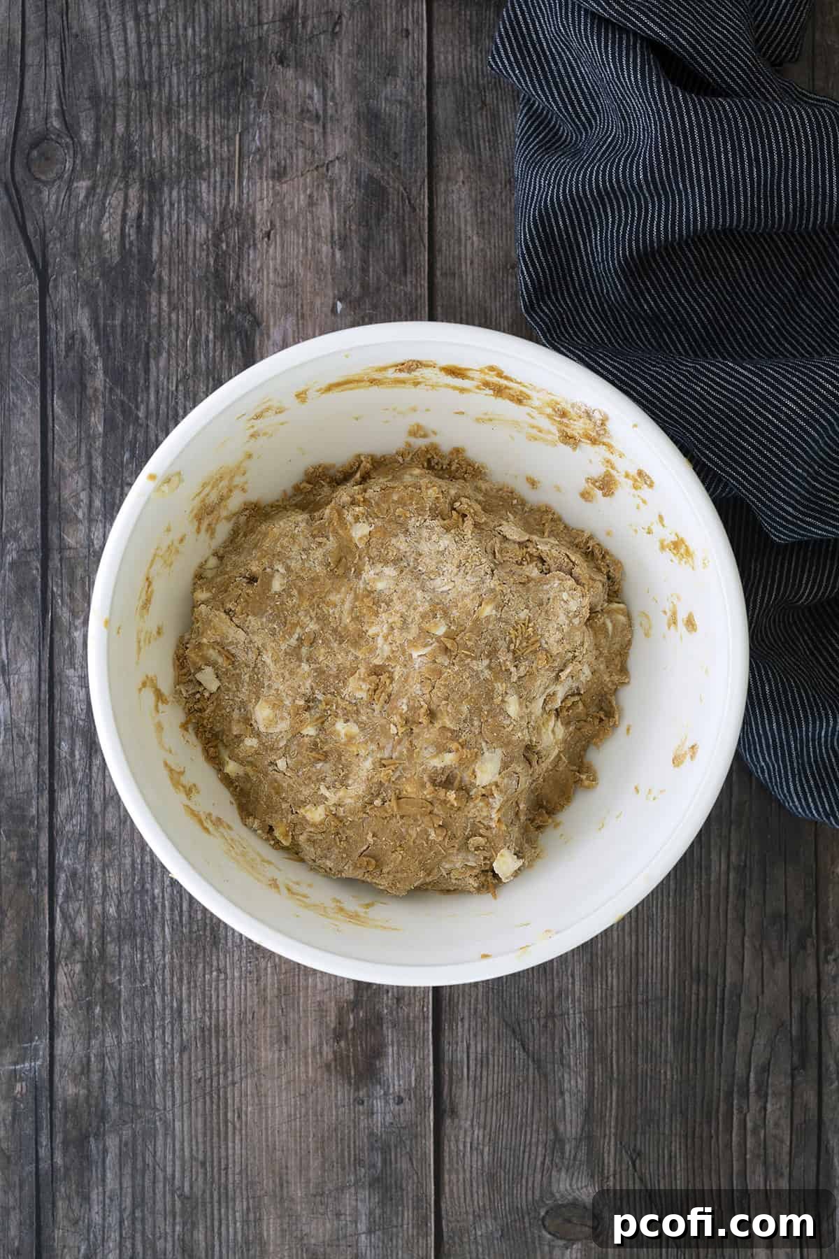 Scone dough in bowl