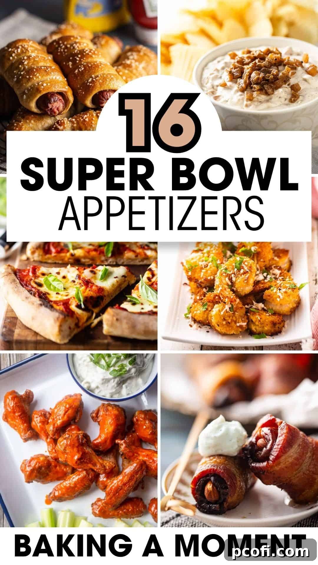 A vibrant spread of Super Bowl appetizers laid out for a party.