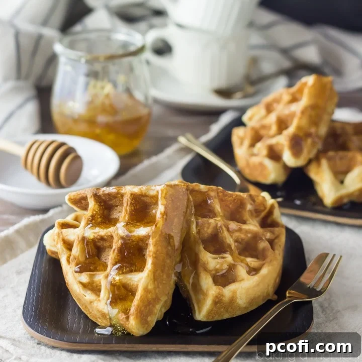 Greek Yogurt Freezer Waffles - whip up a big batch in less than an hour and have them all week long. Miles better than anything store bought!