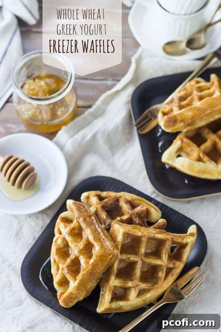 Greek Yogurt Freezer Waffles - whip up a big batch in less than an hour and have them all week long. Miles better than anything store bought!