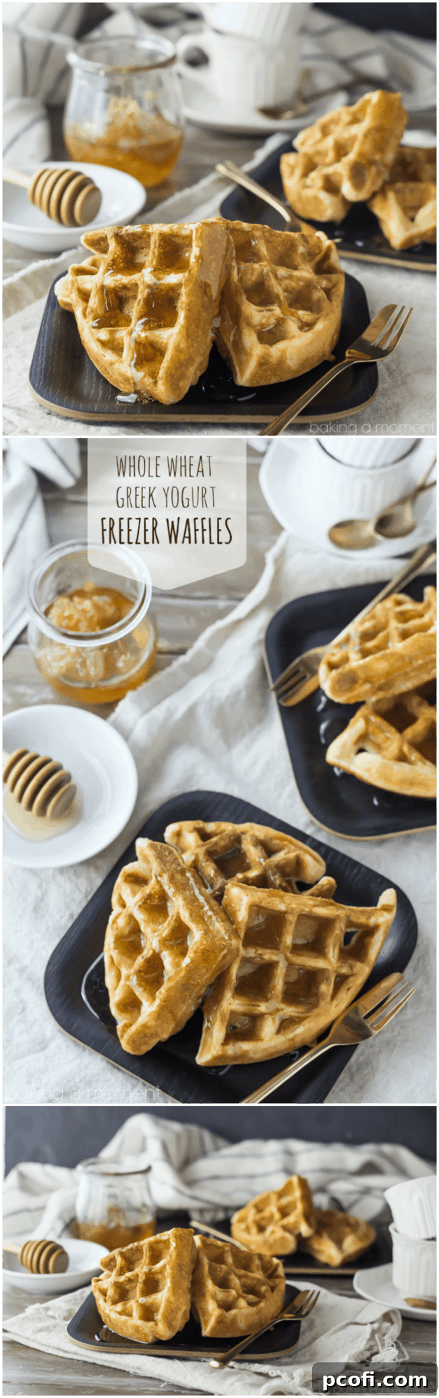 Greek Yogurt Freezer Waffles - whip up a big batch in less than an hour and have them all week long. Miles better than anything store bought!