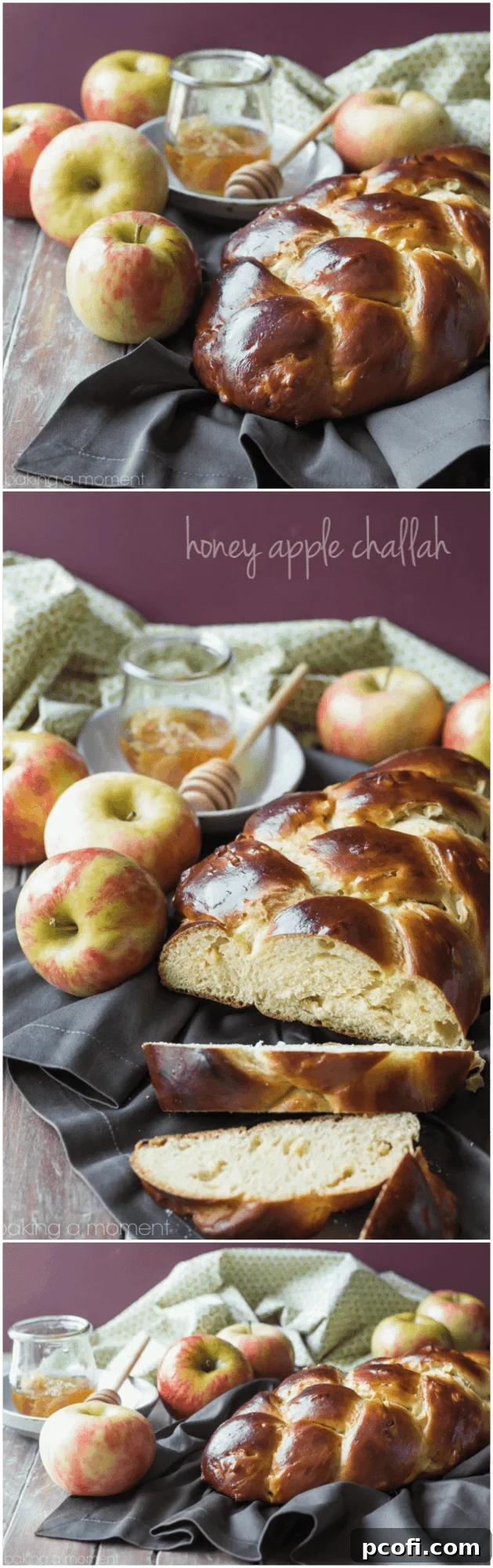Honey Apple Challah- start off a sweet New Year with this slightly sweet, moist, and egg-y bread recipe.