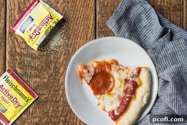 Final shot of a freshly baked 30-minute homemade pizza, ready to be served.