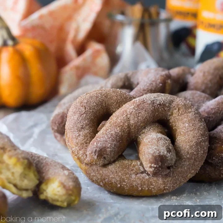 Warm, homemade soft pretzels infused with real pumpkin and seasonal pumpkin beer, dusted with sweet pumpkin spice sugar. The perfect fall treat for gatherings or cozy nights.