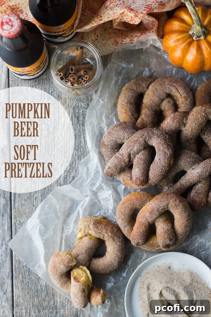 The ultimate sweet/savory fall snack! These soft pretzels are infused with real pumpkin and pumpkin beer, offering a seasonal twist that's perfect for game day or any autumn gathering.