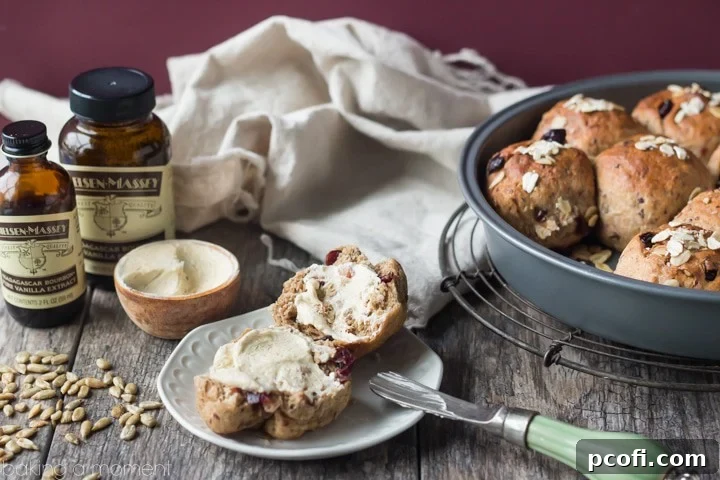 Golden Brown Cranberry Vanilla Rolls Ready to Serve